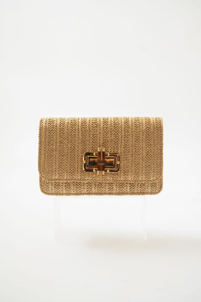 Gold Woven Lilly Clutch