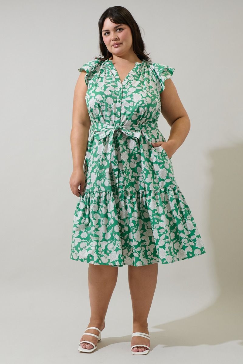 Charlotte Button Midi Dress