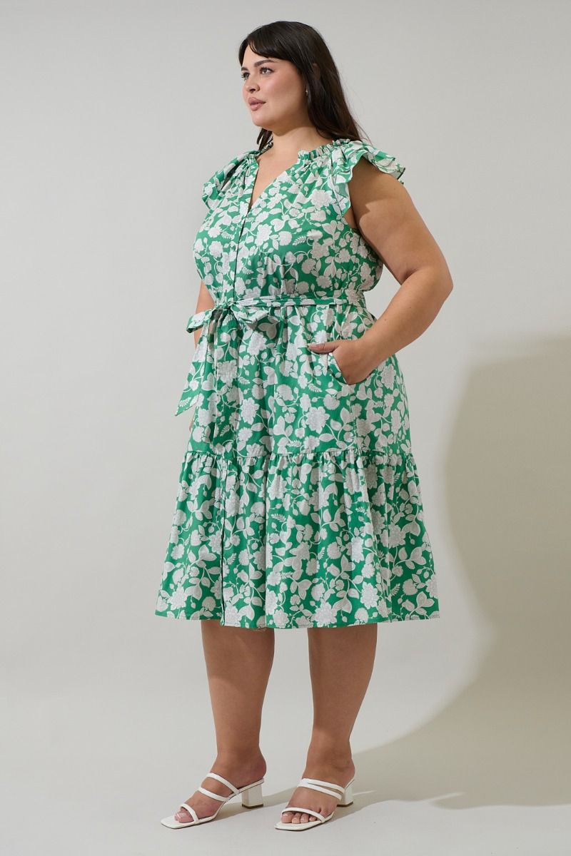 Charlotte Button Midi Dress
