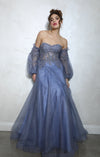 Slate Blue Kiss You Gown - E-9505G