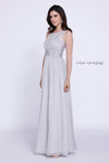 Sleeveless Lace Gown | Silver