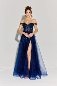 Navy Something Great Gown - E-EK128