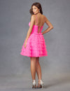 Neon Pink Keyhole Tulle Dress