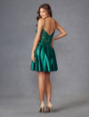 Emerald Lace Corset Mini Dress