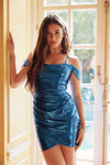 Royal Blue Metallic Fitted Dress