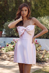Blush Bow Geneva Mini Dress | J-JT960AB