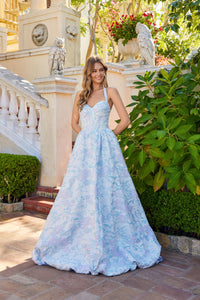 Aqua Mist Halter Gown | J-JT2742A