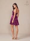 Magenta Metallic Swing Dress