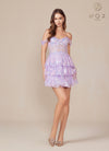 Lilac Tiered Mini Dress