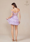 Lilac Tiered Mini Dress