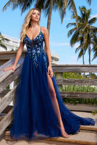 Navy Blue Feelin' Alive Gown - N-G1649