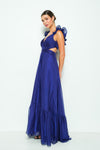 Deep Violet Chiffon Gown