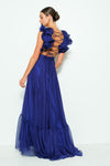 Deep Violet Chiffon Gown