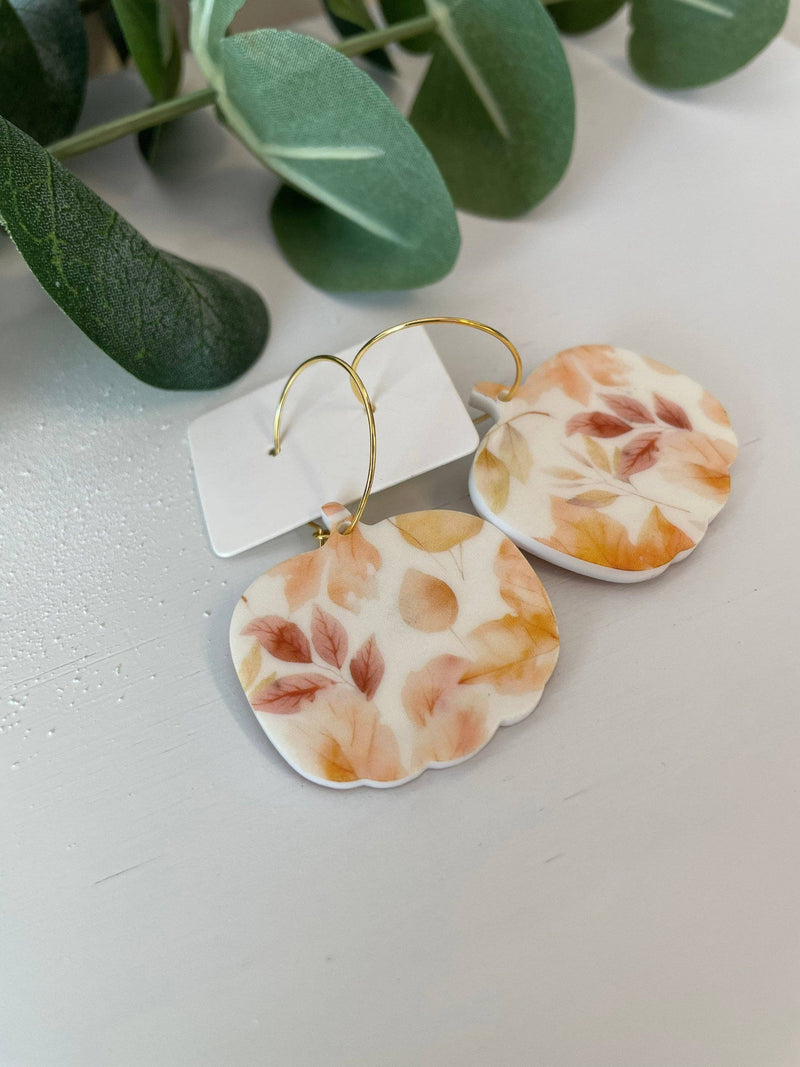 Pumpkin Leaf Earrings