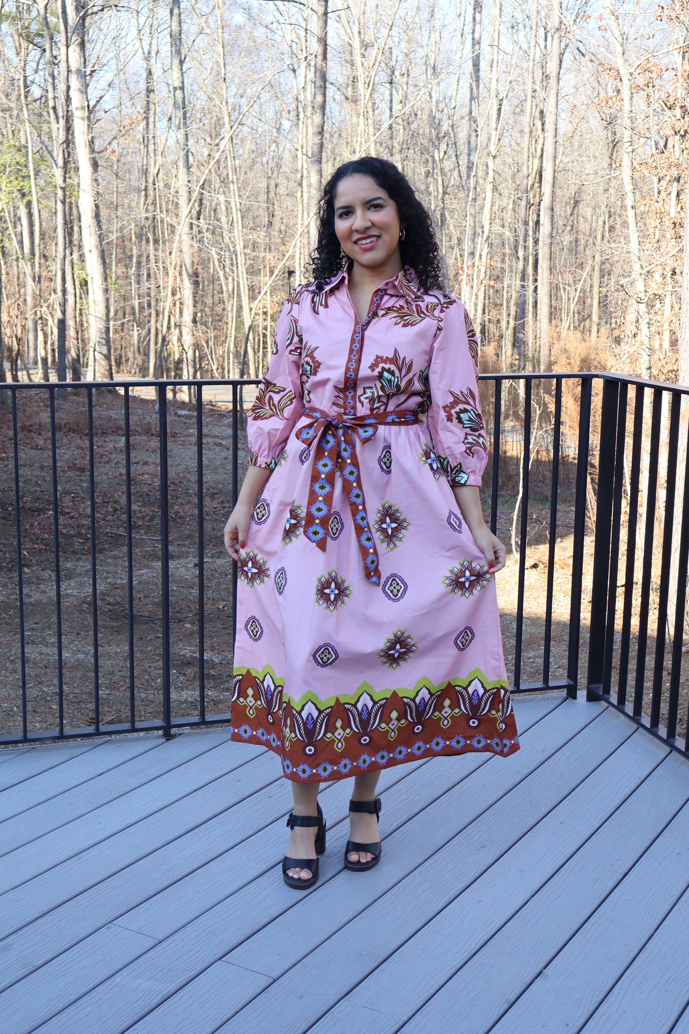 Remi Dusty Pink Floral Midi