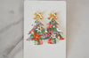 Floral Christmas Tree Earrings