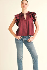 Wine Rian Blouse