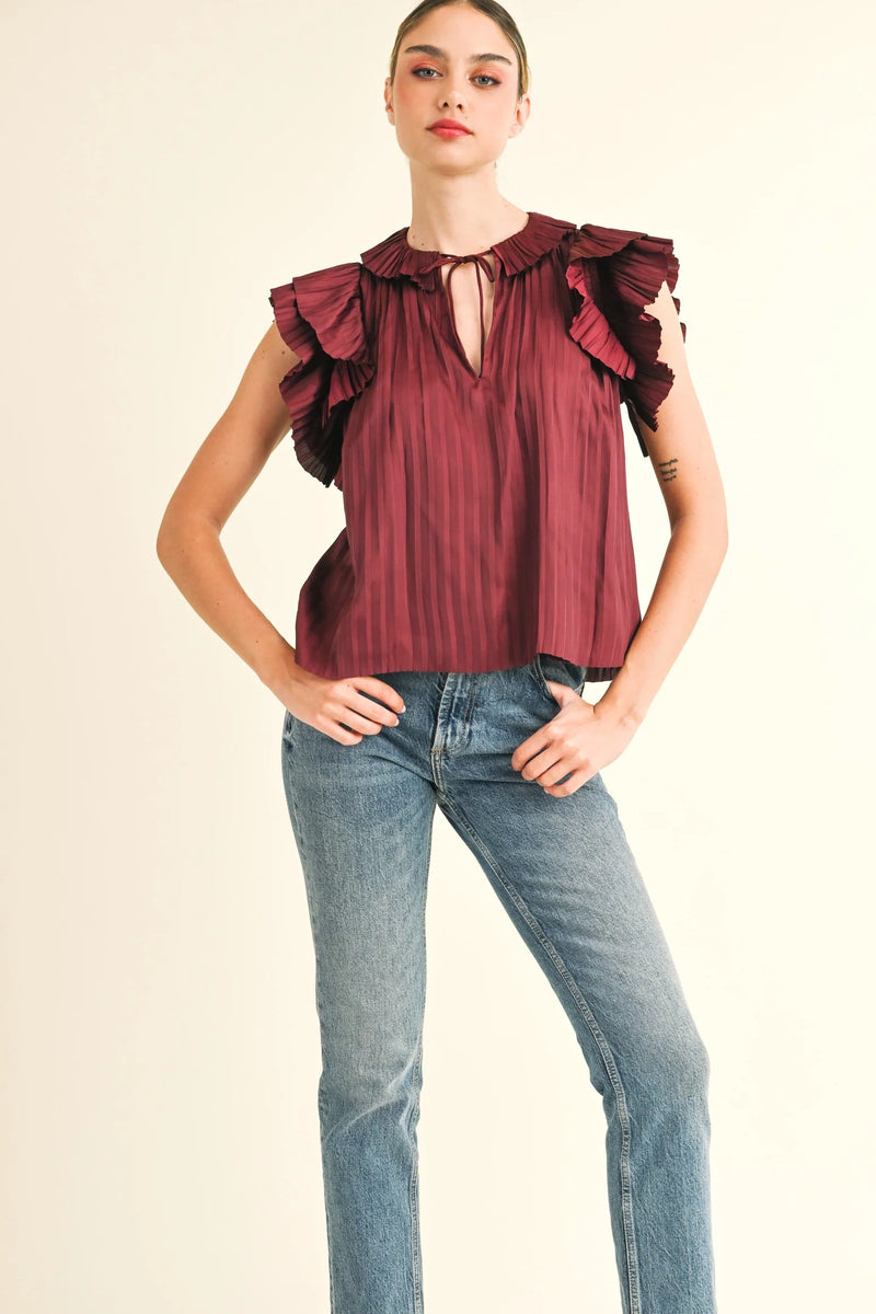 Wine Rian Blouse