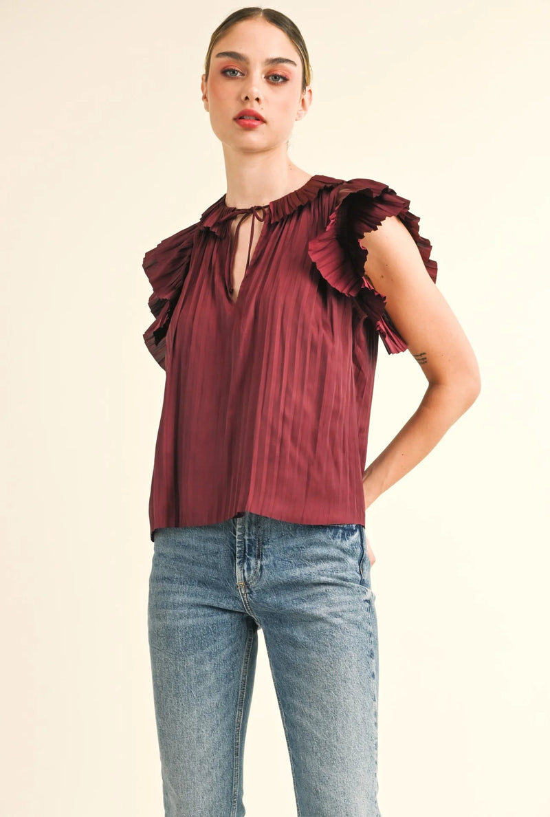 Wine Rian Blouse