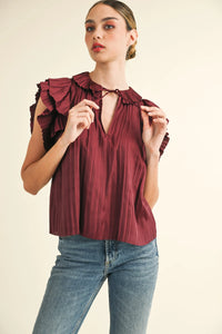 Wine Rian Blouse