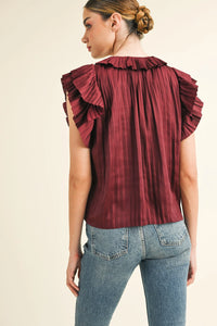 Wine Rian Blouse