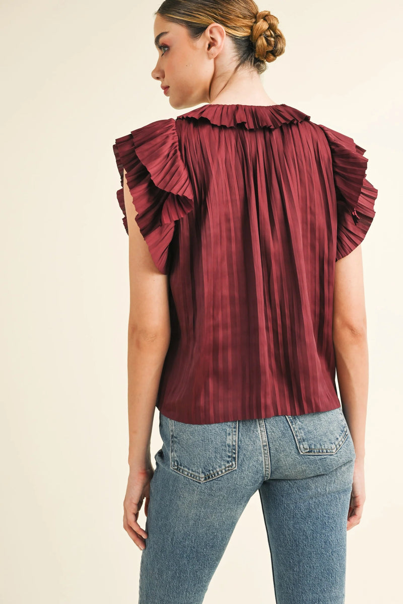 Wine Rian Blouse