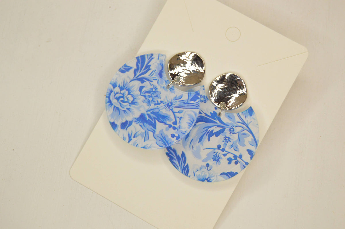 Blue + White Chinoiserie Earrings