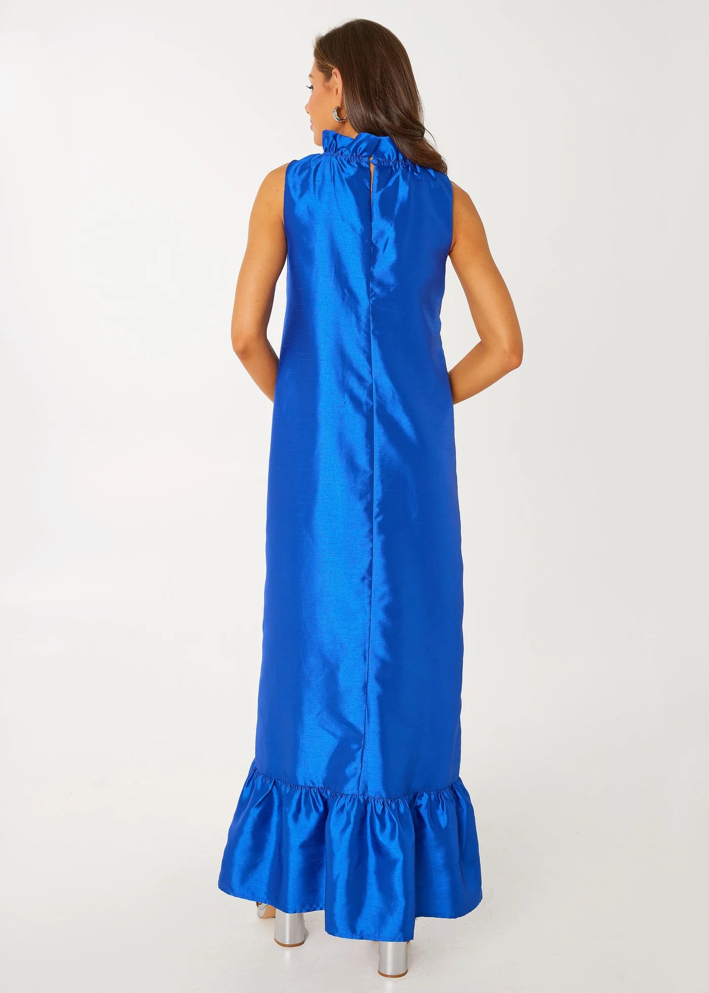 Camille Gown Cobalt Dupioni
