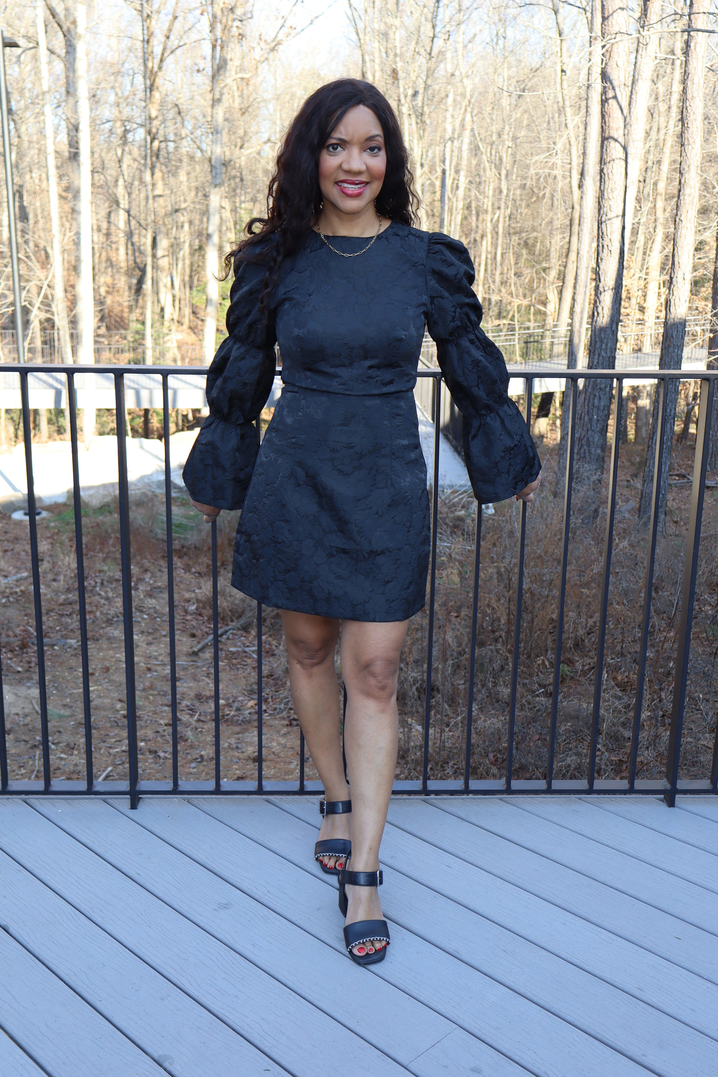 Anika Brocade Mini Dress