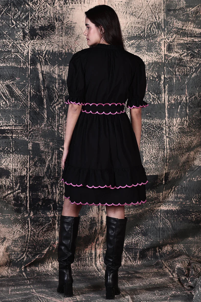 Black & Pink Athena Dress