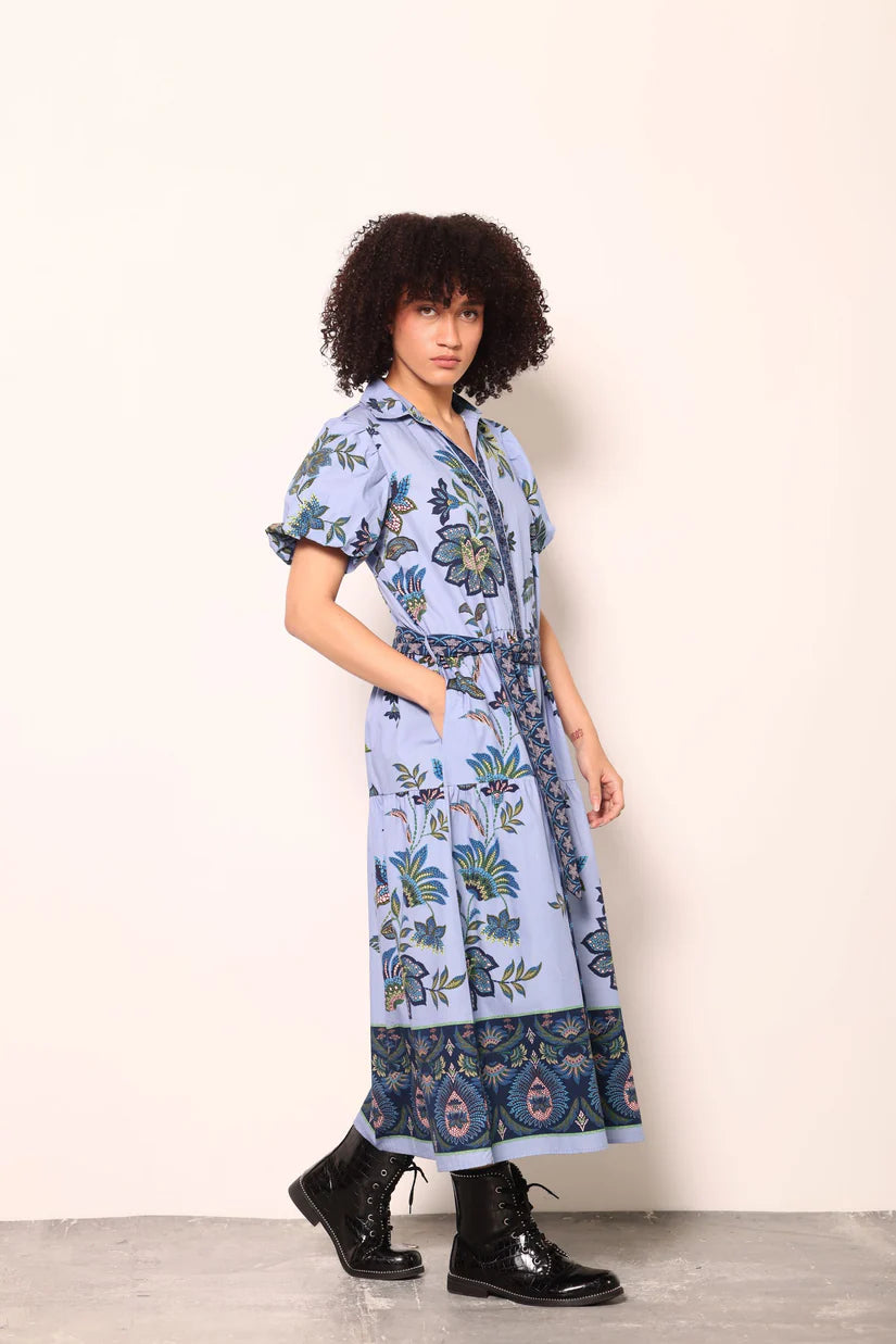Della Dress in Periwinkle Mosaic
