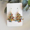 Christmas Tree Confetti Earrings