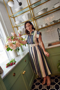 Harper Dress in Coastal Stripe