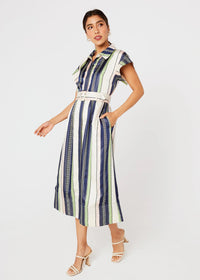 Harper Dress in Coastal Stripe