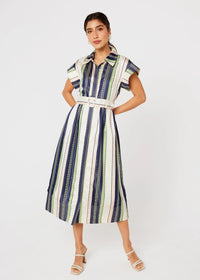 Harper Dress in Coastal Stripe