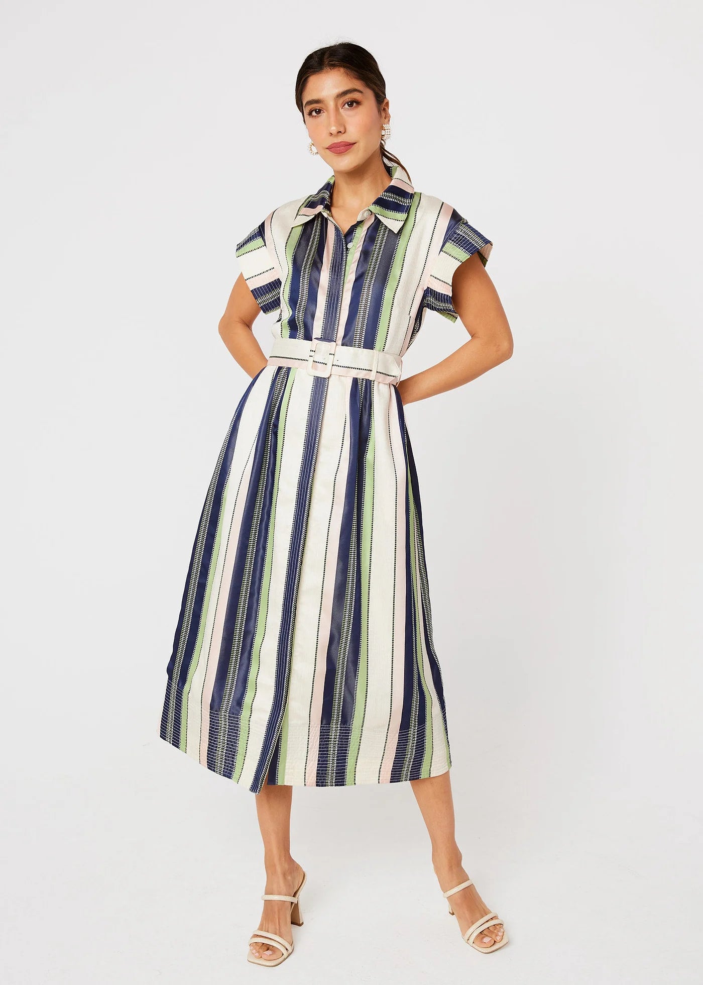 Harper Dress in Coastal Stripe