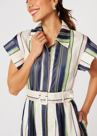 Harper Dress in Coastal Stripe