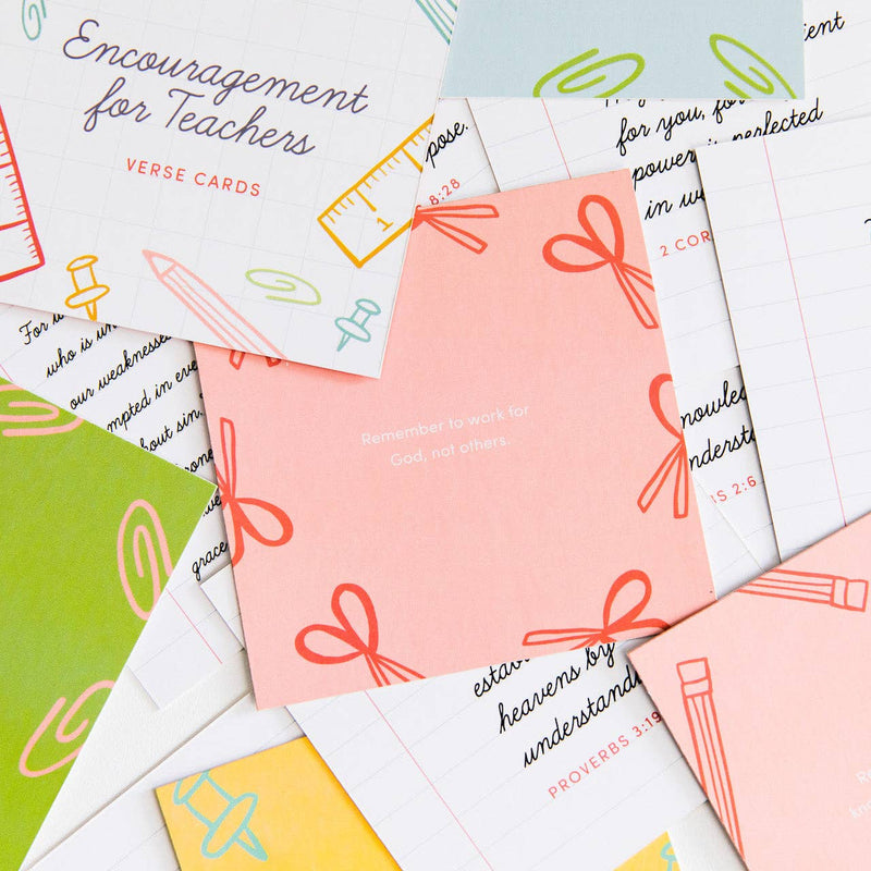 Encouragement for Teachers Verse Cards