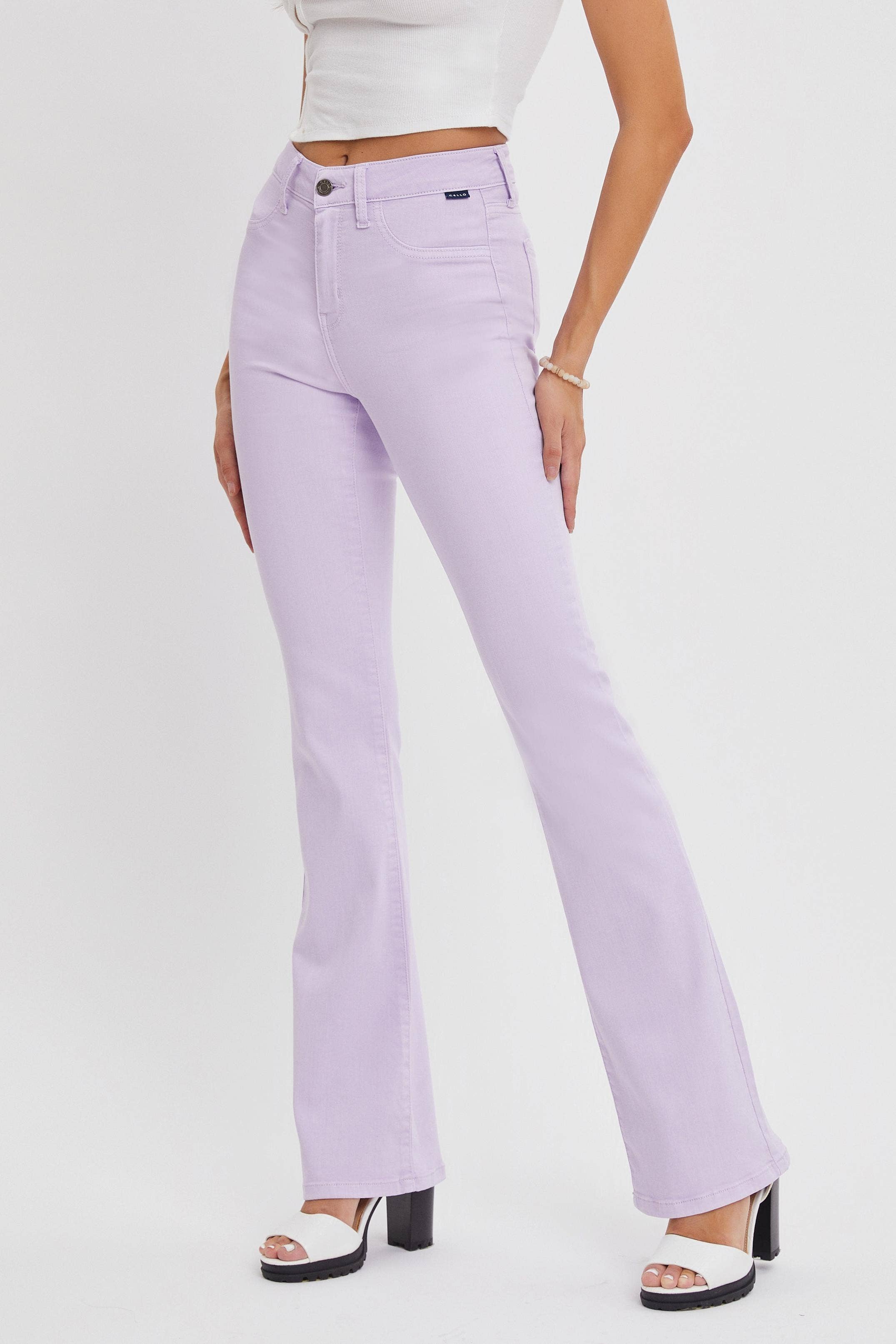 Lavender Mid-Rise Flare Jean – Betty & Jane Boutique