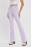 Lavender Mid-Rise Flare Jean