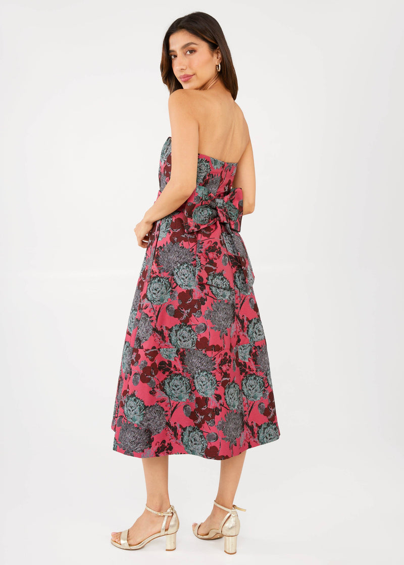 Catherine Dress in Dahlia Jacquard