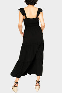 Strappy Crochet Inset Maxi Dress