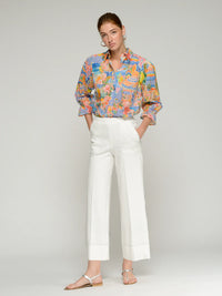 Wide Leg White Trousers