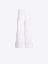 Wide Leg White Trousers