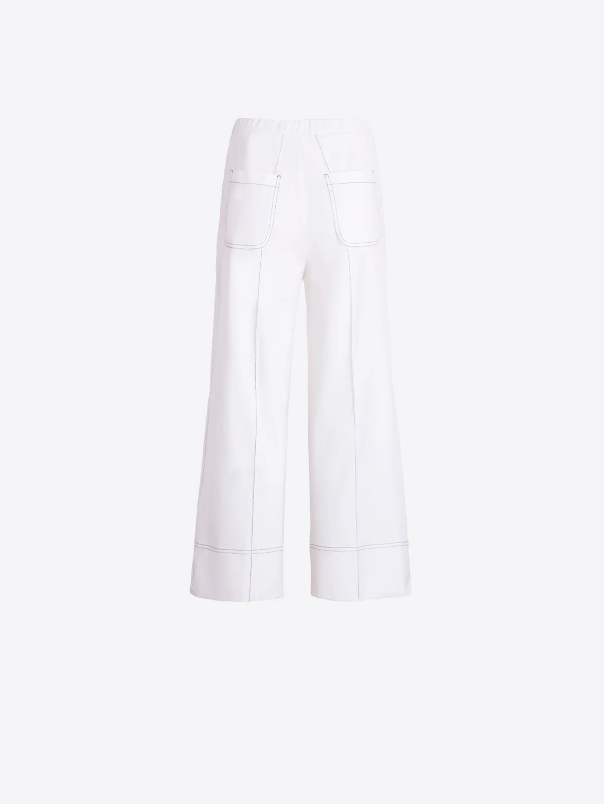Wide Leg White Trousers