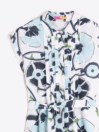 Linen Floral Midi Dress