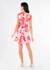 Avery Pink Retro Jacquard Dress