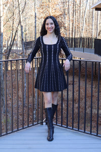 Kira Square Neck Knit Dress