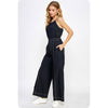 Reputation Contract Stitch Halter Back Tie Jumpsuit