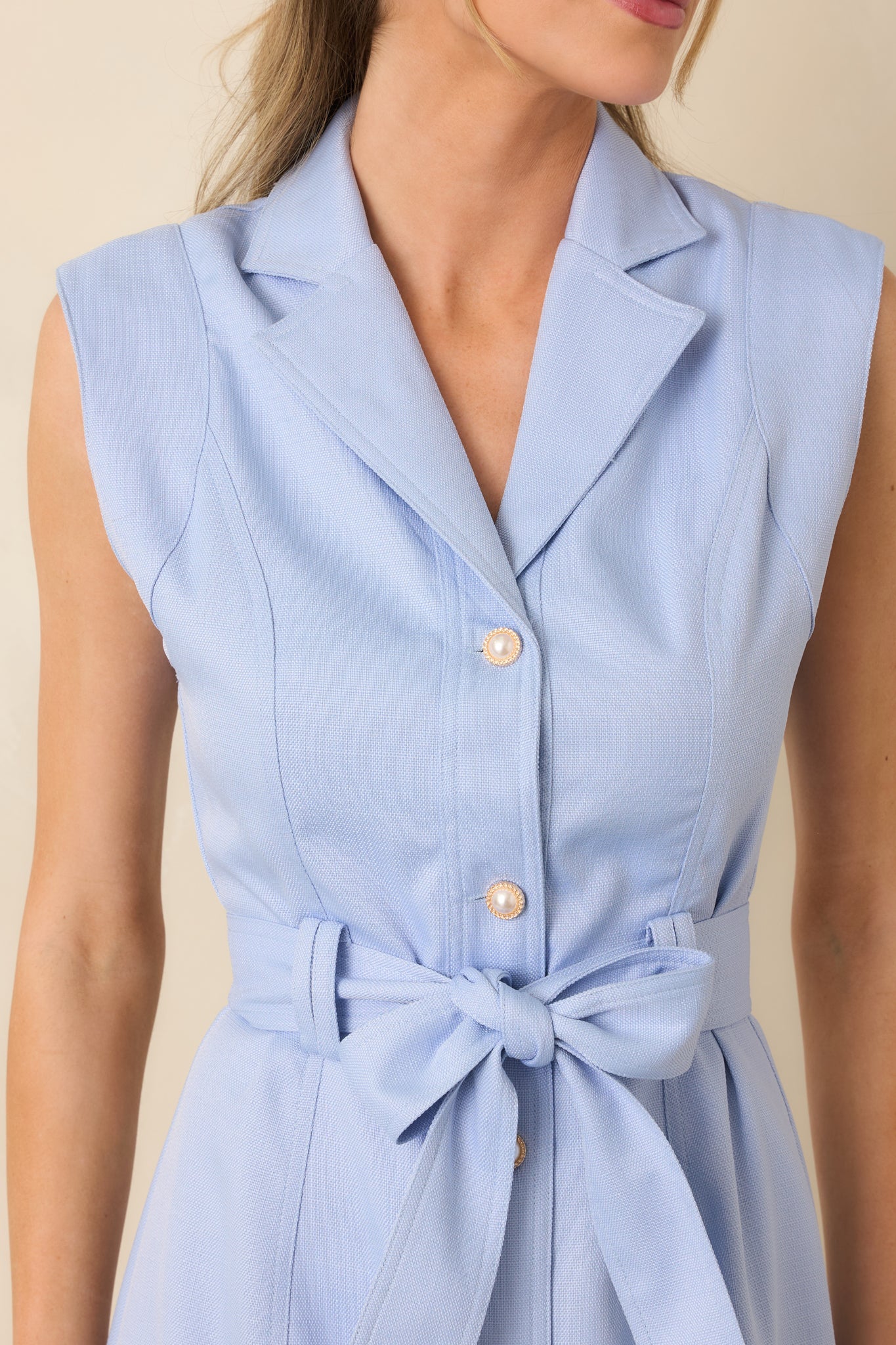 Jacqueline Sky Blue Midi Dress